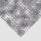 Nep Zilveren Glitter Disco Bal Tissuepapier (Detail)