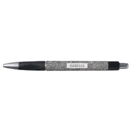 Nep Zilveren Glitter Textuur Uiterlijk & Aangepast Pen