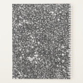 Nep Zilveren Glitter Textuur Uiterlijk & Aangepast Planner (Achterkant)
