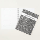 Nep Zilveren Glitter Textuur Uiterlijk & Aangepast Planner (Display)