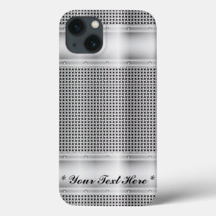 Nep zilveren metalen patroon iPhone X hoesje