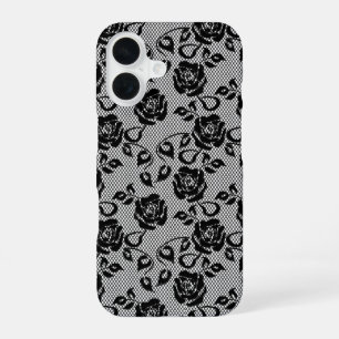 Nep zwart kant iPhone hoesje iPhone 16 Hoesje