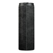 Nep Zwart Leer Modern Monogram Thermosbeker (Achterkant)