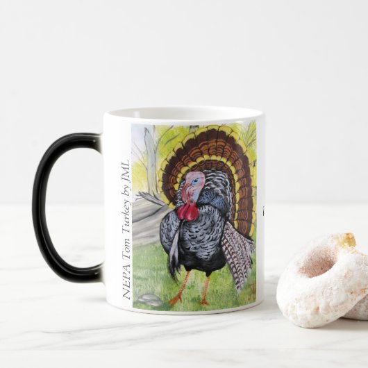 NEPA Tom Turkey door JML Magische Mok (Met donut)