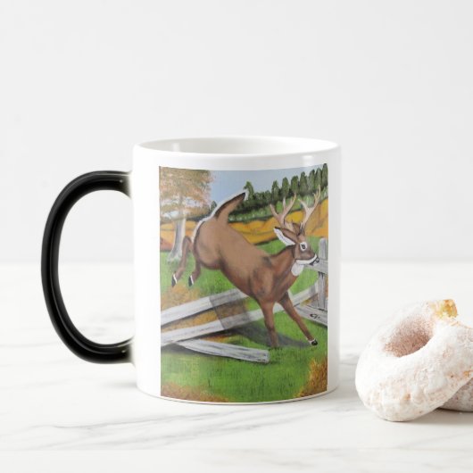 NEPA White Tail Deer door JML Magische Mok (Met donut)