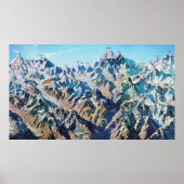 "Nepal: 1963/heute - Mount Everest Region Panorama Poster (Voorkant)