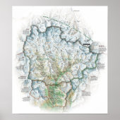 "Nepal: 2003/heute Himalaya - Sagarmatha NP Karte Poster (Voorkant)