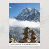 Nepal 2026 Calendar Card, Ama Dablan, Sagarmatha Feestdagenkaart (Achterkant)