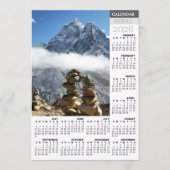 Nepal 2026 Calendar Card, Ama Dablan, Sagarmatha Feestdagenkaart (Voorkant)