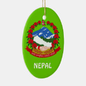 NEPAL* Aangepaste kerstversiering Keramisch Ornament (Rechts)