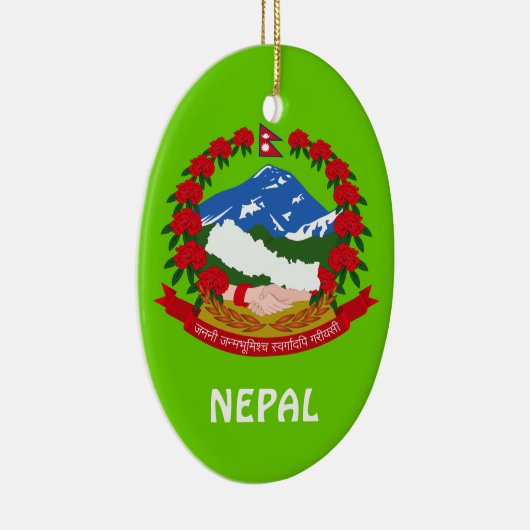 NEPAL* Aangepaste kerstversiering Keramisch Ornament (Rechts)