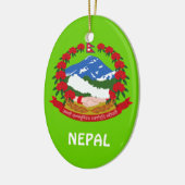 NEPAL* Aangepaste kerstversiering Keramisch Ornament (Links)