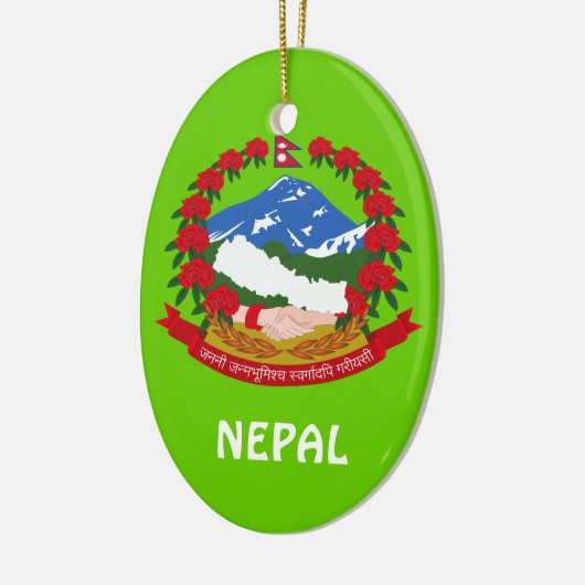 NEPAL* Aangepaste kerstversiering Keramisch Ornament (Links)