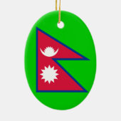 NEPAL* Aangepaste kerstversiering Keramisch Ornament (Achterkant)