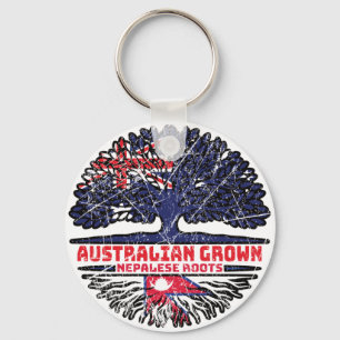 Nepal - Australische Australië - boomstammen Sleutelhanger