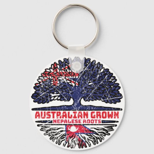 Nepal - Australische Australië - boomstammen Sleutelhanger (Voorkant)