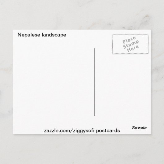 Nepal Briefkaart (Achterkant)
