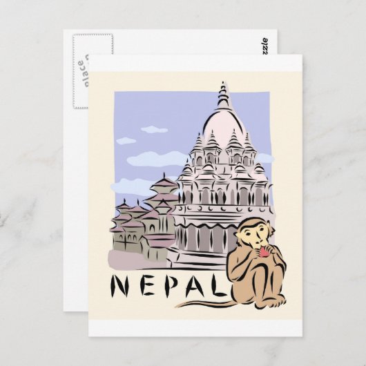 Nepal Briefkaart (Voorkant / Achterkant)