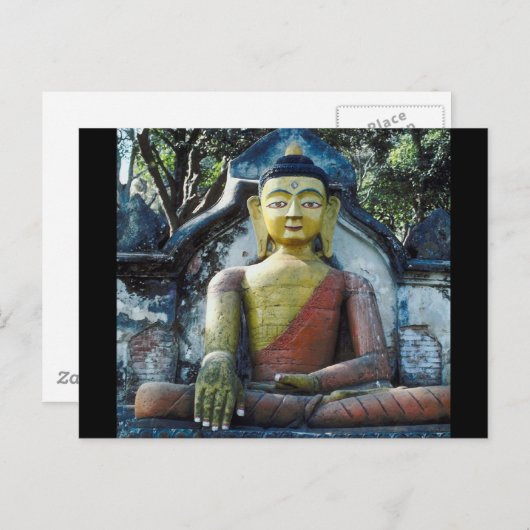 Nepal Buddha Briefkaart (Voorkant / Achterkant)