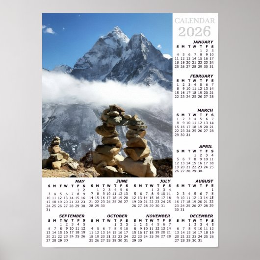 Nepal Calendar 2026, Ama Dablan, Sagarmatha Poster (Voorkant)