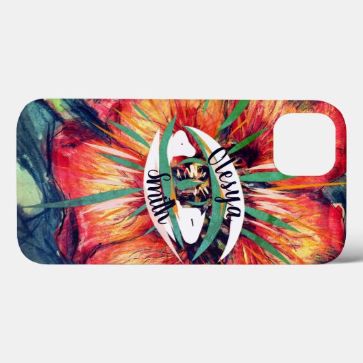Nepal Cinquefoil Flower Eye & Name Case-Mate iPhone Case (Achterkant (horizontaal))