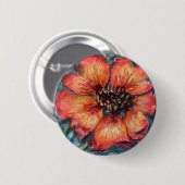 Nepal Cinquefoil Flower Ronde Button 5,7 Cm (Voorkant /achterkant)