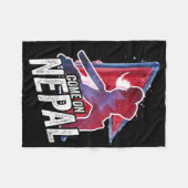 Nepal Cricket Jersey Nepali Flag Supporter Cricket Fleece Deken (Voorkant (Horizontaal))