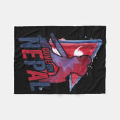 Nepal Cricket Jersey Nepali Flag Supporter Cricket Fleece Deken (Voorkant (Horizontaal))
