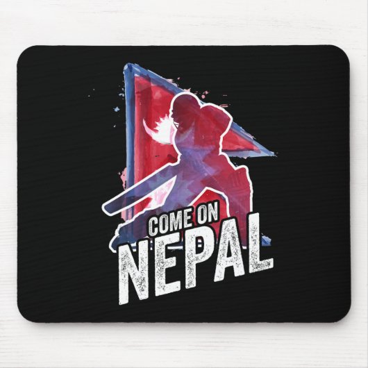 Nepal Cricket Jersey Nepali Flag Supporter Cricket Muismat (Voorkant)