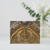 Nepal Deity Carving Briefkaart (Staand voorkant)