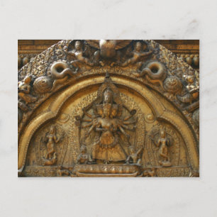 Nepal Deity Carving Briefkaart