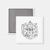 Nepal Doodle Magneet (Voorkant / Achterkant)