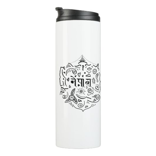 Nepal Doodle Thermosbeker (Geroteerd rechts)