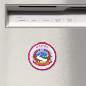 Nepal Erfgoed Embleem Magneet (Insitu (Vaatwasser))