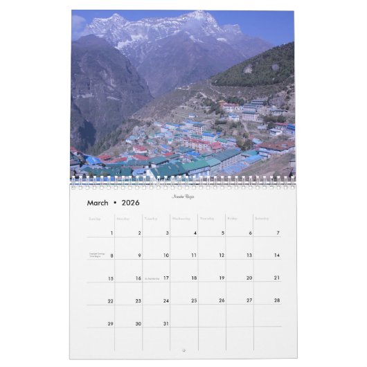 Nepal: Everest Base Camp 2 Kalender (Mar 2026)