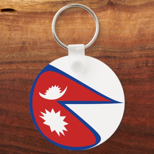 Nepal Fisheye Flag Sleutelhanger (Voorkant)