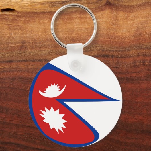 Nepal Fisheye Flag Sleutelhanger (Voorkant)