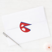 Nepal Fisheye Vlag Sticker (Envelop)