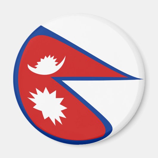 Nepal Fisheye Vlagmagneet Magneet (Voorkant)