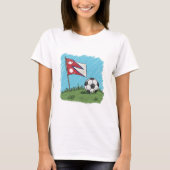 Nepal flag and soccer ball t-shirt (Voorkant)