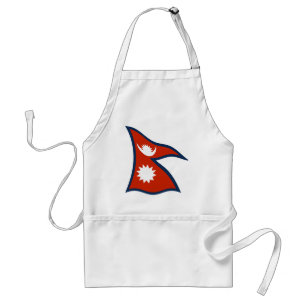 Nepal Flag Apron Standaard Schort