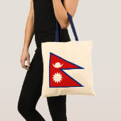 Nepal Flag Bag Tote Bag (Voorkant (product))