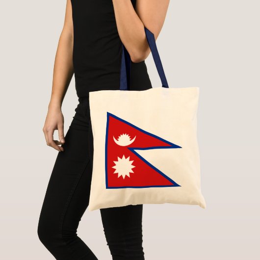 Nepal Flag Bag Tote Bag (Voorkant (product))
