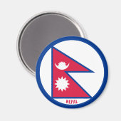 Nepal Flag Charming Patriotic Magneet (Voorkant / Achterkant)