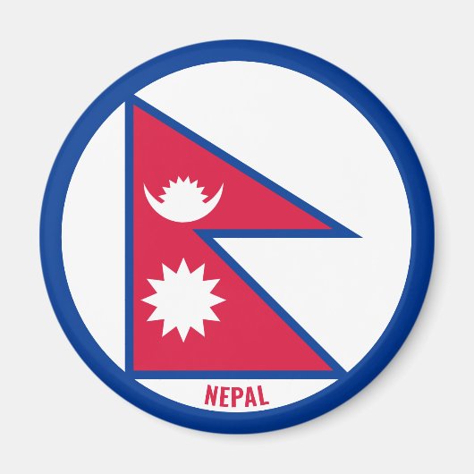 Nepal Flag Charming Patriotic Magneet (Voorkant)