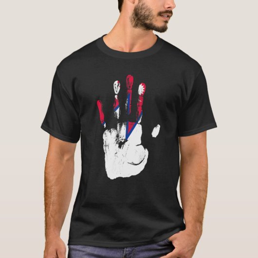 Nepal Flag Hand Mannen Vrouwen Kinder T-shirt (Voorkant)