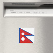 Nepal Flag Magnet (Insitu (Vaatwasser))