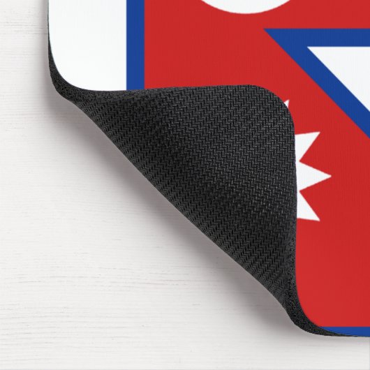 Nepal Flag Mousepad Muismat (Hoek)