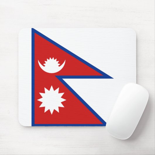 Nepal Flag Mousepad Muismat (Met muis)