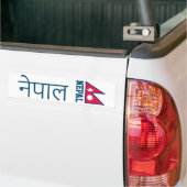 Nepal (geschreven in Sanskrit) T-Shirt Bumpersticker (Op Truck)